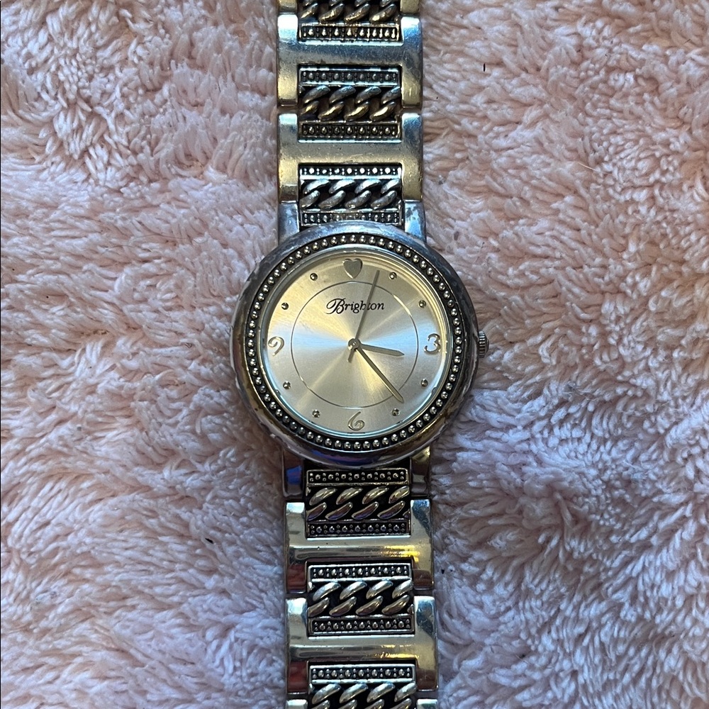 Brighton Silver Watch with Black Details